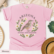 Load image into Gallery viewer, Arizona State Bird Flower Tee | Cactus Wren & Saguaro Blossom T-Shirt