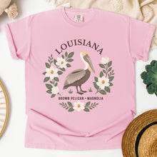 Load image into Gallery viewer, Louisiana State Bird and Flower Tee | Brown Pelican & Magnolia