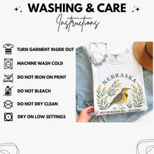 Load image into Gallery viewer, Nebraska State Bird and Flower Tee | Western Meadowlark & Goldenrod