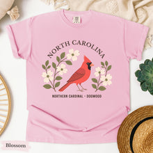 Load image into Gallery viewer, North Carolina State Bird and Flower Tee | Northern Cardinal & Dogwood