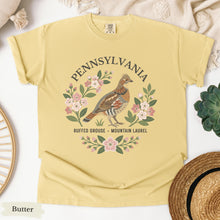 Load image into Gallery viewer, Pennsylvania State Bird and Flower Tee | Ruffed Grouse & Mountain Laurel