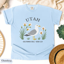 Load image into Gallery viewer, Utah State Bird and Flower Tee | California Gull & Sego Lily