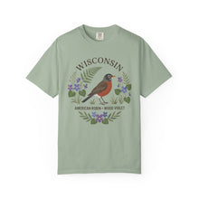 Load image into Gallery viewer, Wisconsin State Bird and Flower Graphic T-shirt
