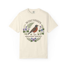 Load image into Gallery viewer, Wisconsin State Bird and Flower Graphic T-shirt
