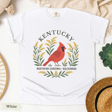 Load image into Gallery viewer, Kentucky State Bird and Flower Tee | Northern Cardinal &amp; Goldenrod
