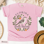 Florida State Bird Flower Tee | Mockingbird & Orange Blossom