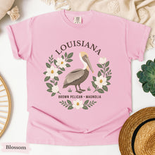 Load image into Gallery viewer, Louisiana State Bird and Flower Tee | Brown Pelican &amp; Magnolia
