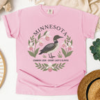Minnesota State Bird and Flower Tee | Common Loon & Lady's Slipper