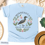 Minnesota State Bird and Flower Tee | Common Loon & Lady's Slipper