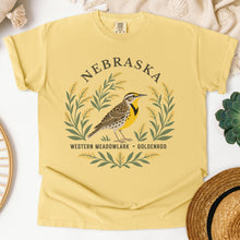 Load image into Gallery viewer, Nebraska State Bird and Flower Tee | Western Meadowlark &amp; Goldenrod

