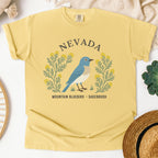 Nevada State Bird and Flower Tee | Mountain Bluebird & Sagebrush