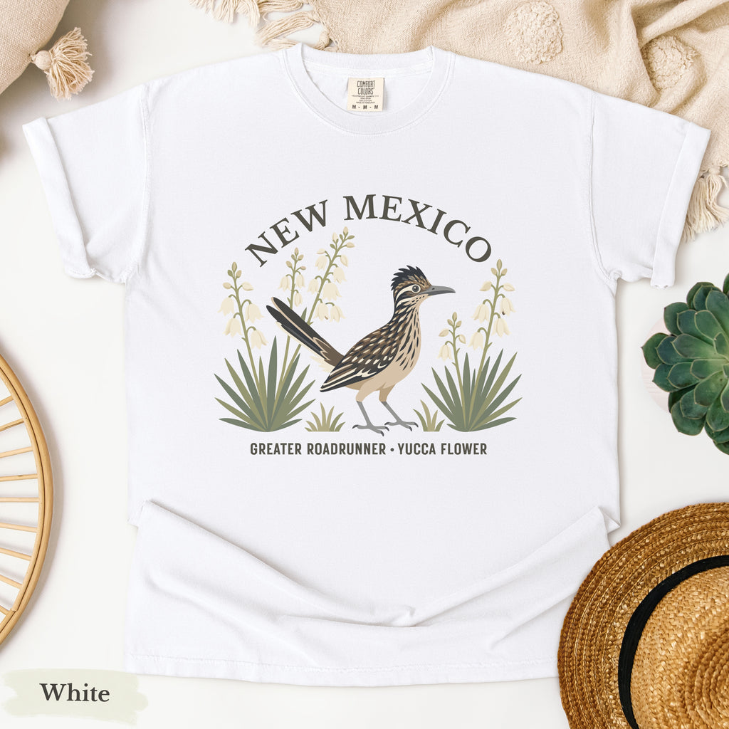New Mexico State Bird and Flower Tee | Greater Roadrunner & Yucca Flower