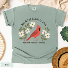 Load image into Gallery viewer, North Carolina State Bird and Flower Tee | Northern Cardinal &amp; Dogwood
