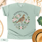 Pennsylvania State Bird and Flower Tee | Ruffed Grouse & Mountain Laurel
