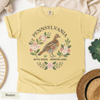 Pennsylvania State Bird and Flower Tee | Ruffed Grouse & Mountain Laurel