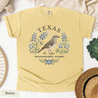 Texas State Bird and Flower Tee | Mockingbird & Bluebonnet