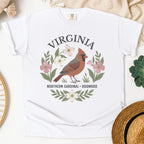 Virginia State Bird and Flower Tee | Cardinal & Dogwood