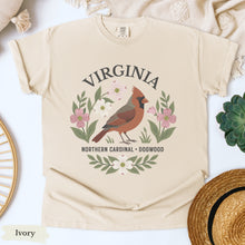 Load image into Gallery viewer, Virginia State Bird and Flower Tee | Cardinal &amp; Dogwood
