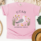 Utah State Bird and Flower Tee | California Gull & Sego Lily