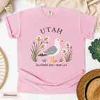 Utah State Bird and Flower Tee | California Gull & Sego Lily