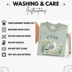 Utah State Bird and Flower Tee | California Gull & Sego Lily