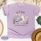 Utah State Bird and Flower Tee | California Gull & Sego Lily