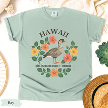 Load image into Gallery viewer, Hawaii State Bird and Flower Tee | Nene Goose &amp; Hibiscus
