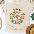 Hawaii State Bird and Flower Tee | Nene Goose & Hibiscus