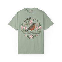 Load image into Gallery viewer, Michigan State Bird and Flower Graphic T-shirt
