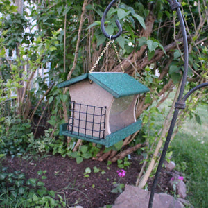 Large Hopper Style Bird Feeder with Two Suet Cages